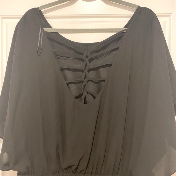 Black cocktail/evening dress.  Size 2x - Picture 3 of 3